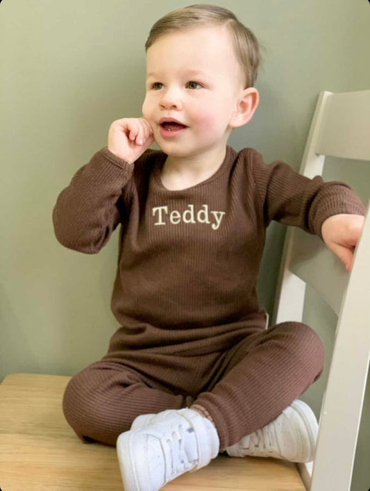 Chocolate Ribbed Loungewear