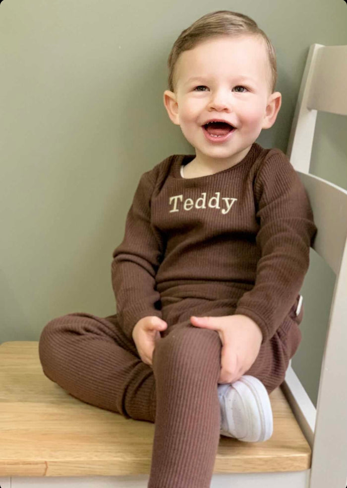 Chocolate Ribbed Loungewear