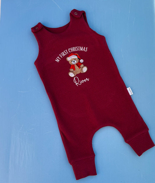 Christmas Bear dungarees