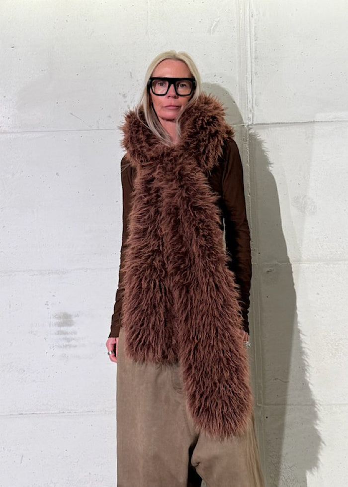 FAUX FUR HOOD