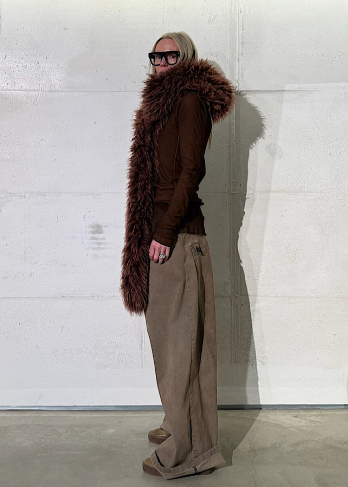 FAUX FUR HOOD