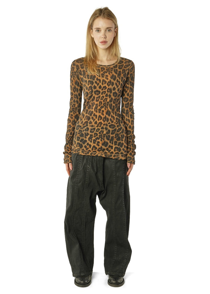 CL LEOPARD RIB JERSEY TOP