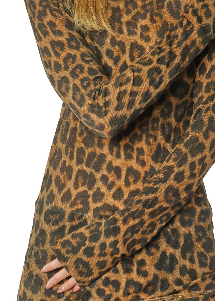 CL LEOPARD RIB JERSEY TOP