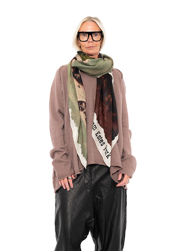 CL MOUNTAIN PRINT MODAL-WOOL SCARF