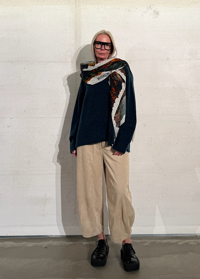 CL MOUNTAIN PRINT MODAL-WOOL SCARF