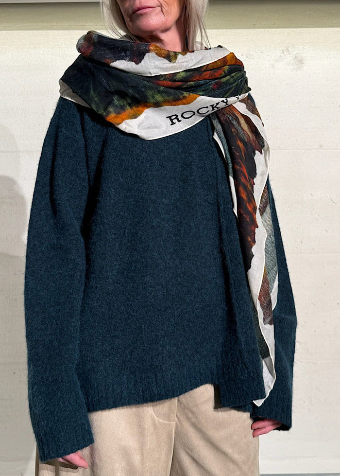 CL MOUNTAIN PRINT MODAL-WOOL SCARF