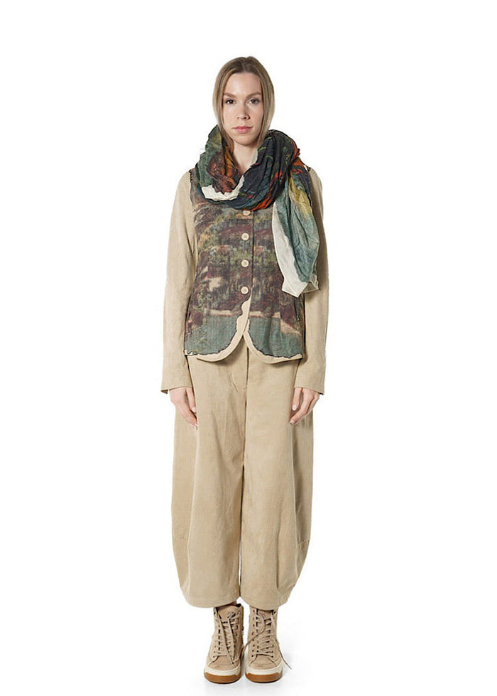 CL MOUNTAIN PRINT MODAL-WOOL SCARF