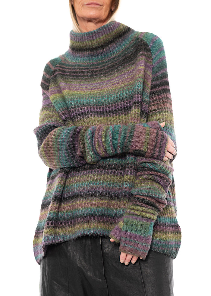 CL MULTICOLOUR STRIPE FINGERLESS CUFF