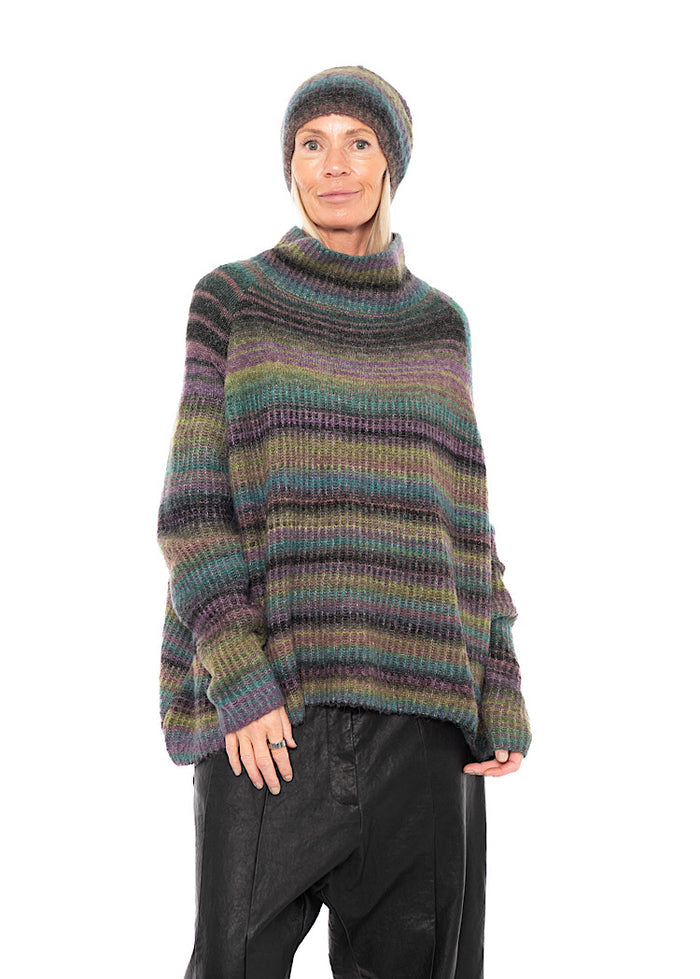 CL MULTICOLOUR STRIPE KNITTED BEANIE