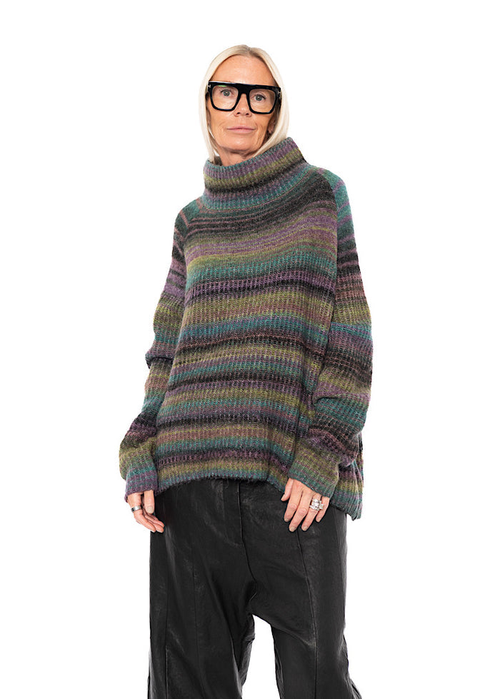 CL MULTICOLOUR STRIPE KNITTED PULLOVER