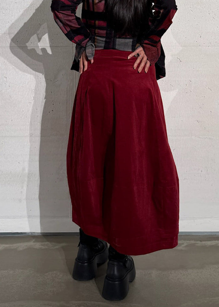 CL STRETCH-VELVET BALLOON SKIRT