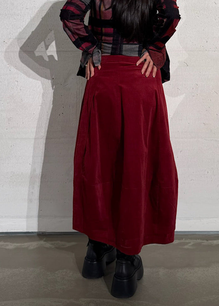 CL STRETCH-VELVET BALLOON SKIRT