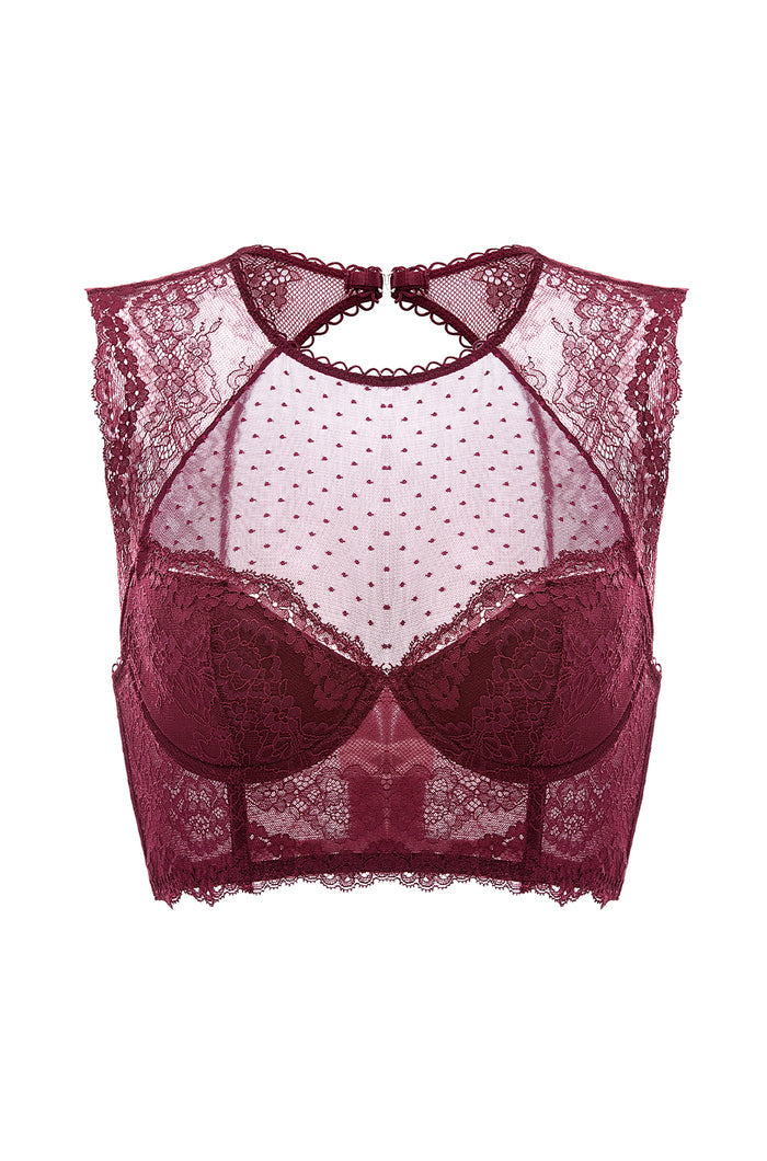 Classic Lacy Mesh Corset Top