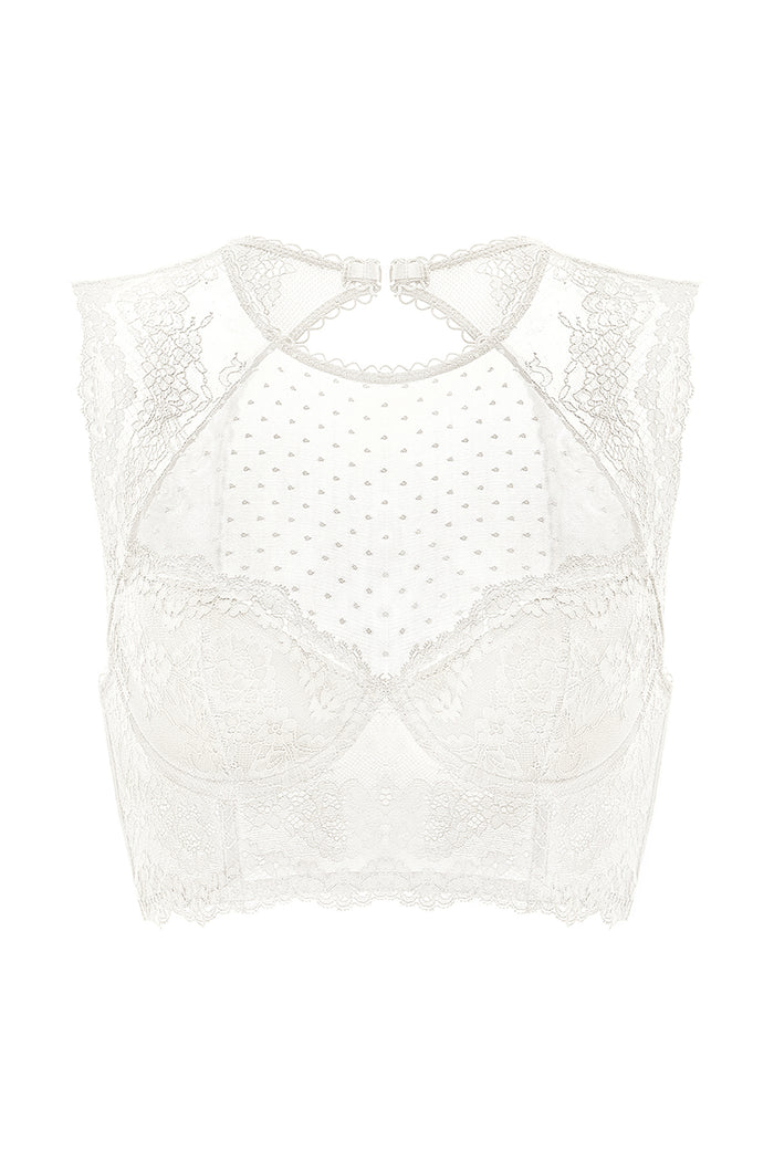 Classic Lacy Mesh Corset Top