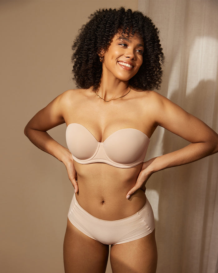 Women's Classic Strapless Bra Beige