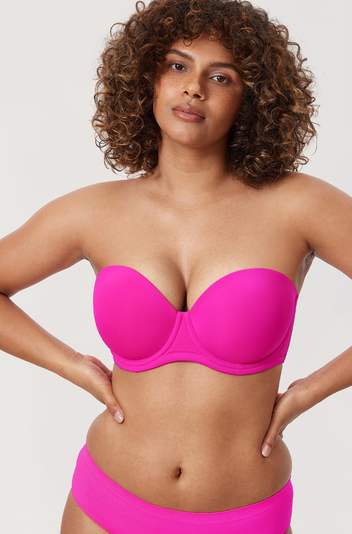 Women's Classic Strapless Bra Glitter Pink