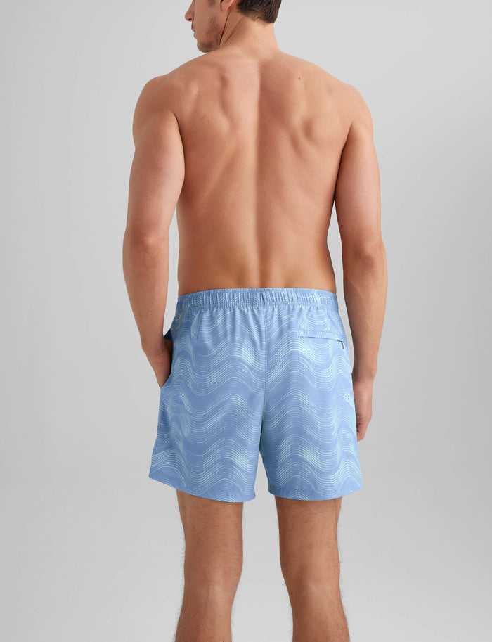 Classic Swim Short (2-Pack)::Black/Bel Air Blue Waves