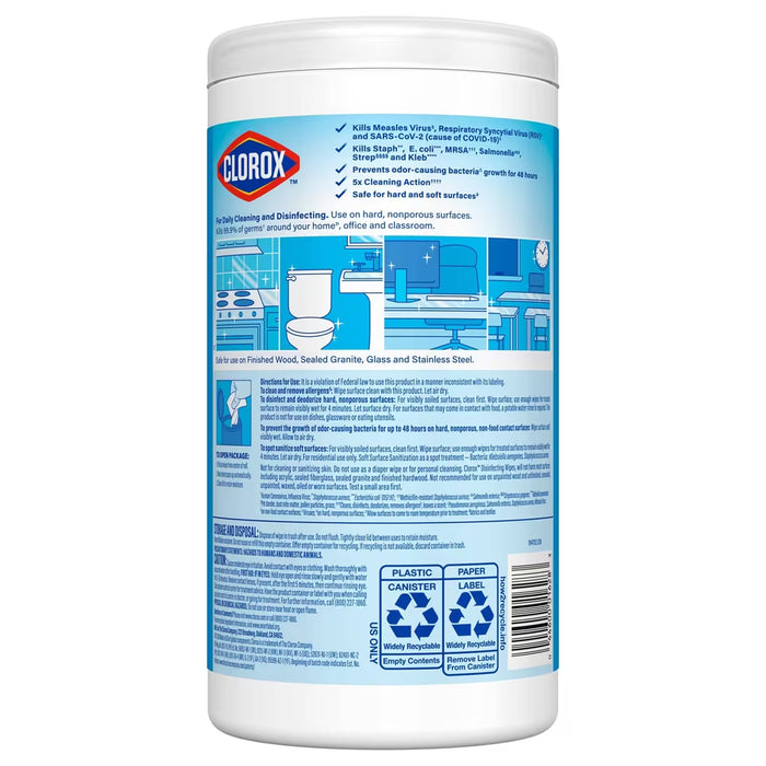 Clorox Lemon Fresh Disinfecting Cleaning Wipes - 75 Ct - 6 Pack