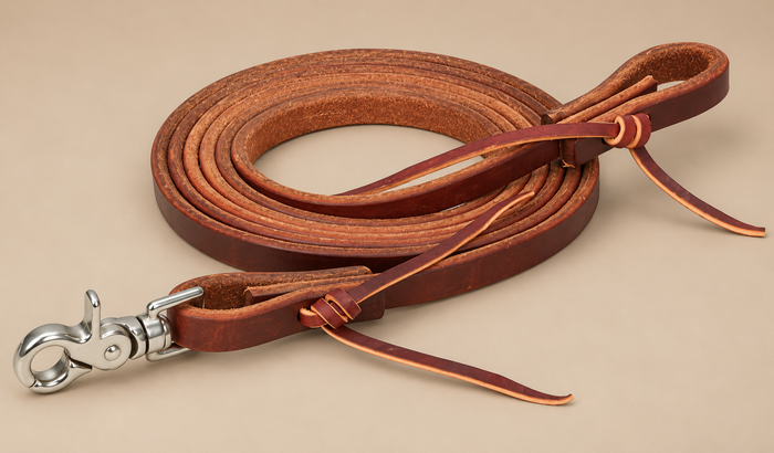 Closed Reins - CR54 - Harness Scissor Snap and Water Loops