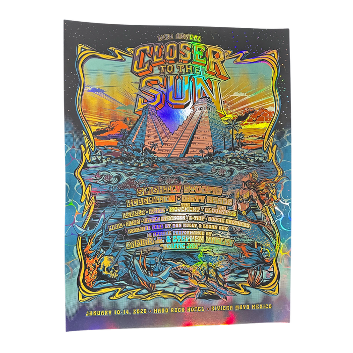 Closer to the Sun 2026 Mermaid Foil Poster