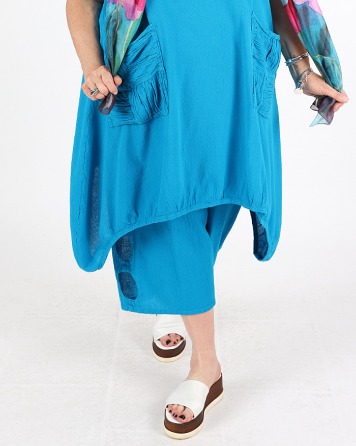 Cloud Pants 7/8 Turquoise - Oh my Gauze!