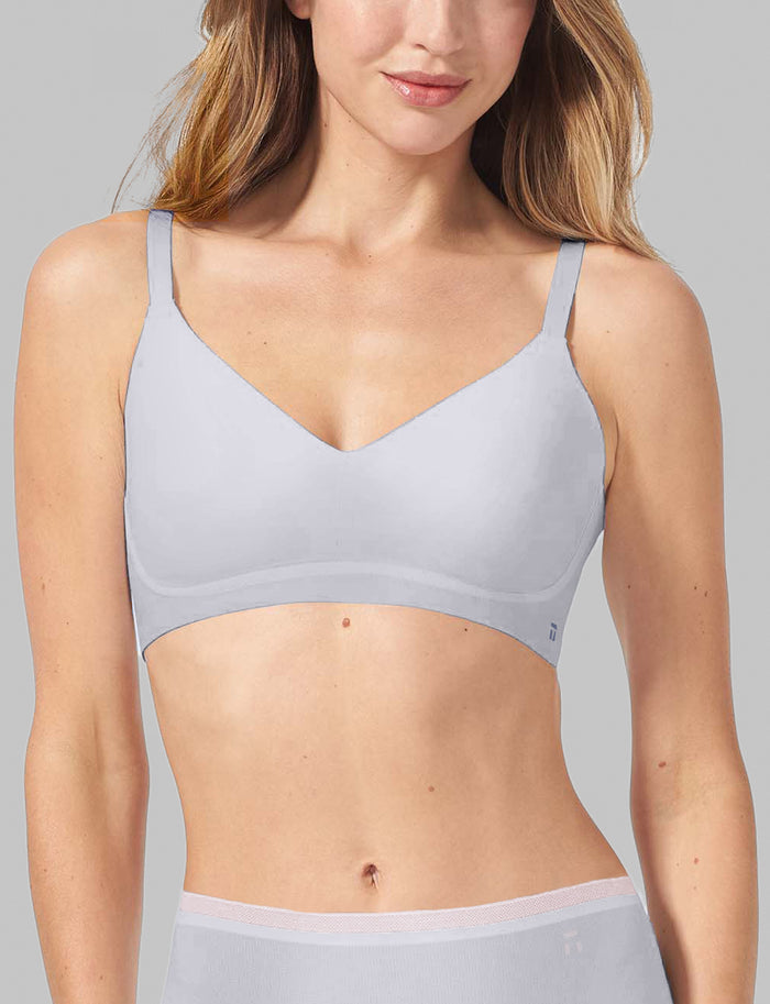 Comfort Smoothing Triangle Bralette::Gull Gray