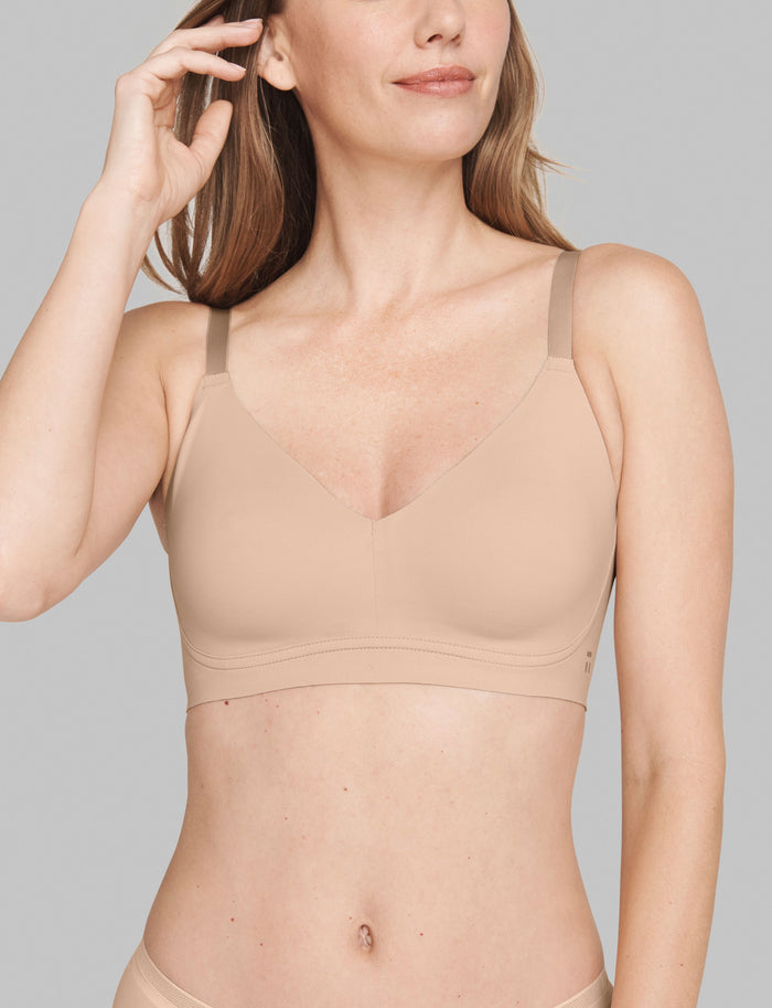 Comfort Smoothing Triangle Bralette::Rugby Tan