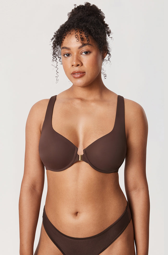 Women's Silky Smooth Front Closure Bra Hazelnut