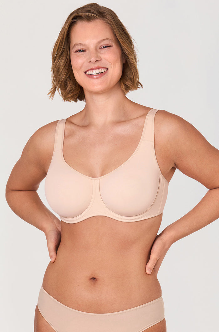 Women's Supportive Full Coverage Bra Beige
