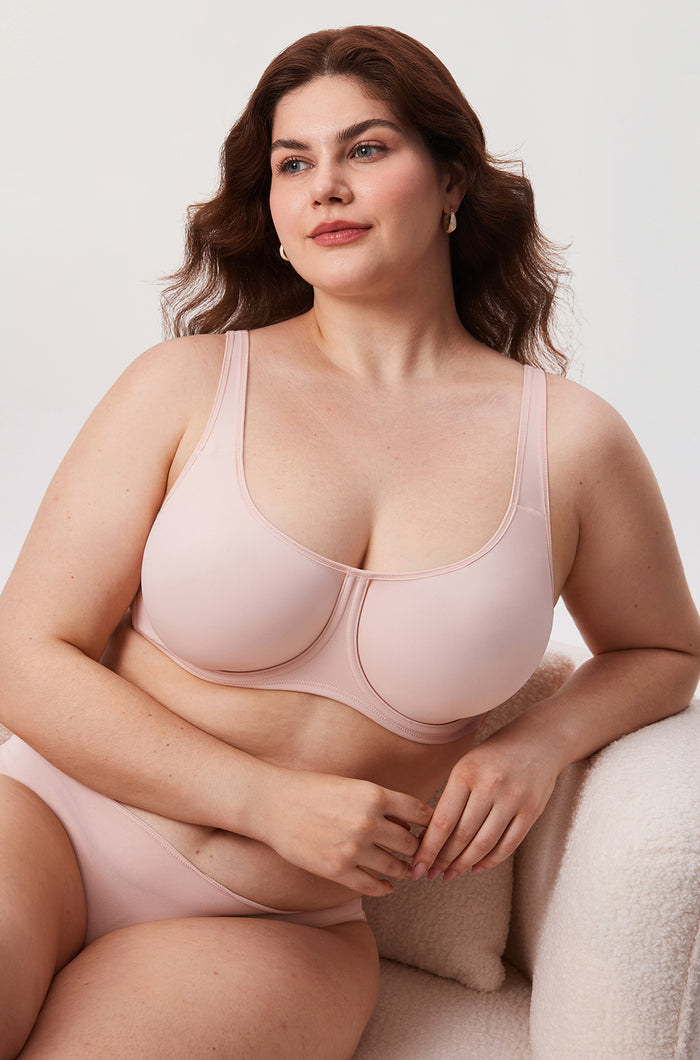 Women's Supportive Full Coverage Bra Gentle Rose