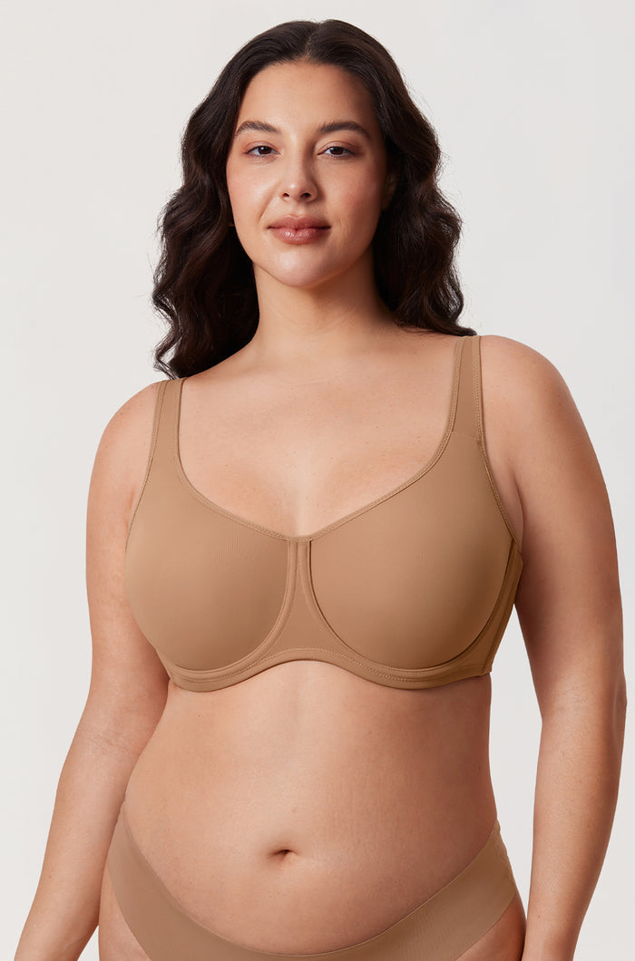 Women's Supportive Full Coverage Bra Gravel Beige