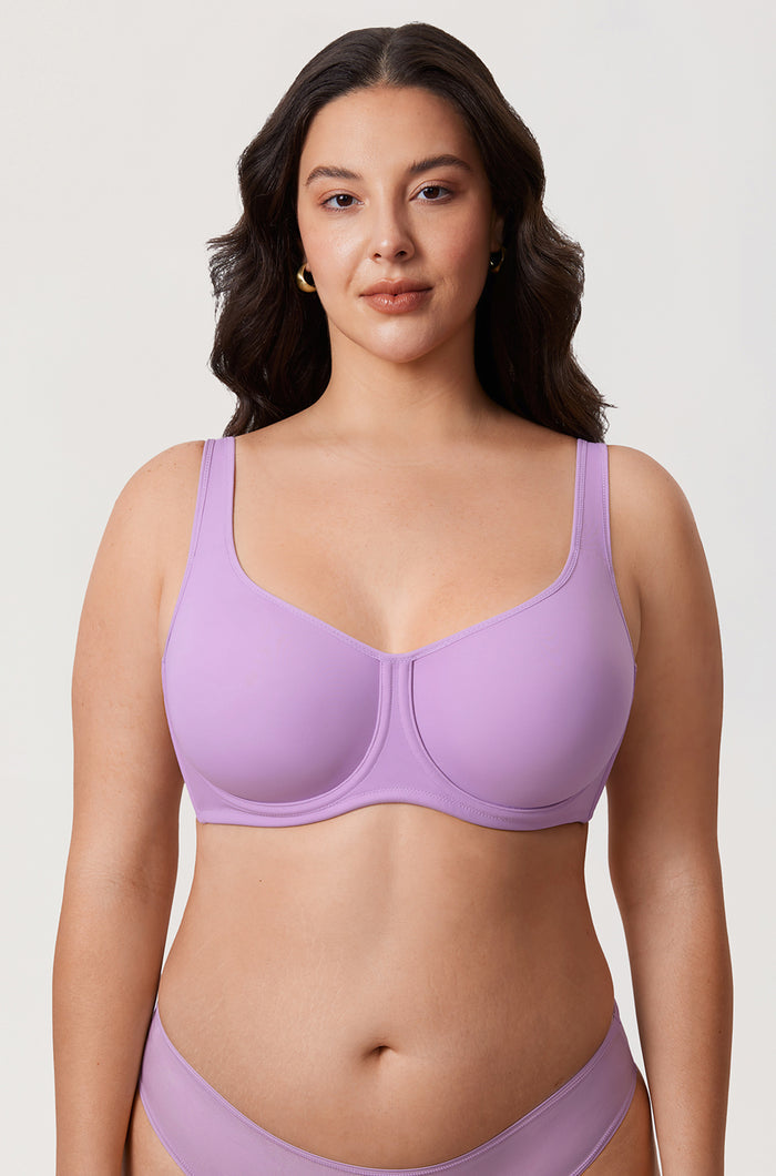 Women's Supportive Full Coverage Bra Glaze Purple