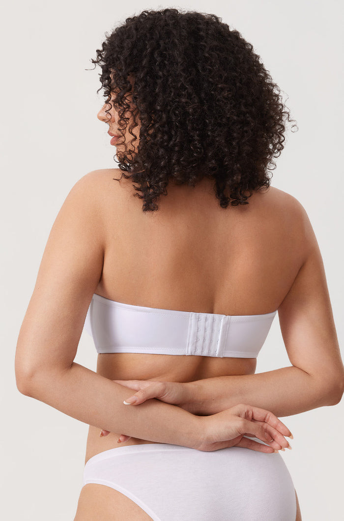 Women's Supportive Unlined Strapless Bra White