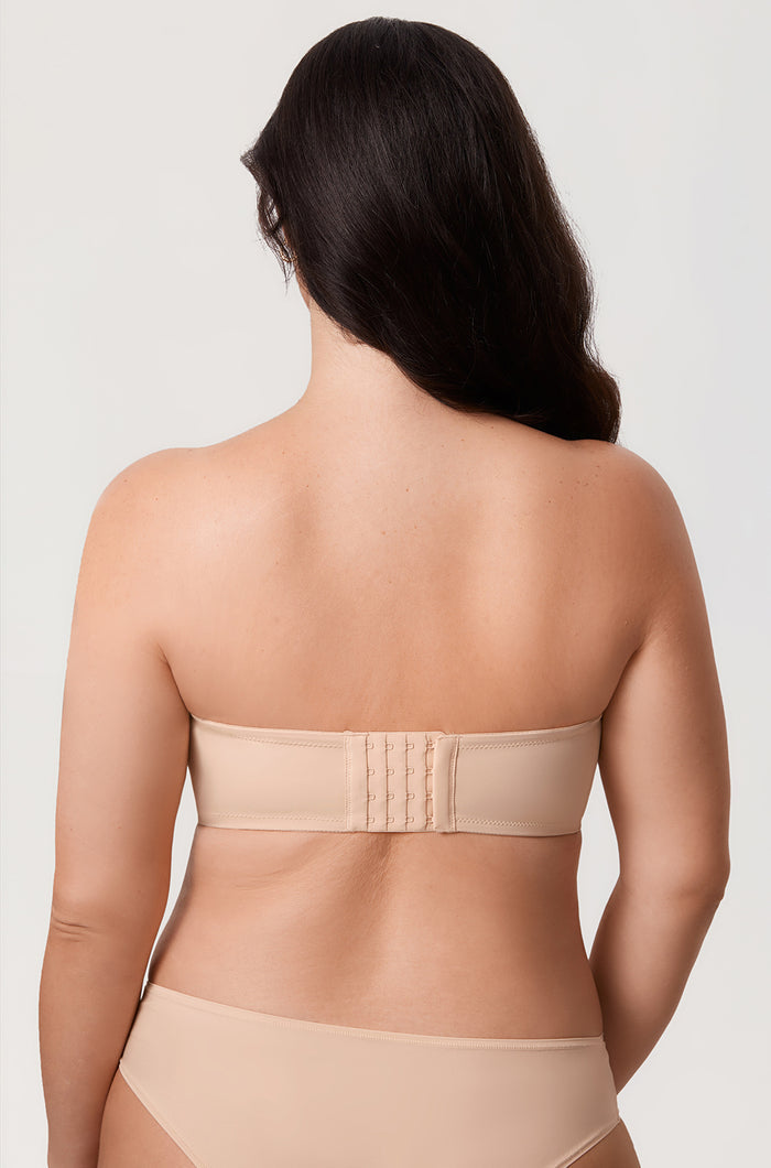 Women's Supportive Unlined Strapless Bra Beige