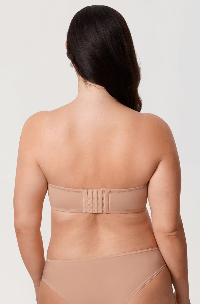 Women's Supportive Unlined Strapless Bra Wheat Beige