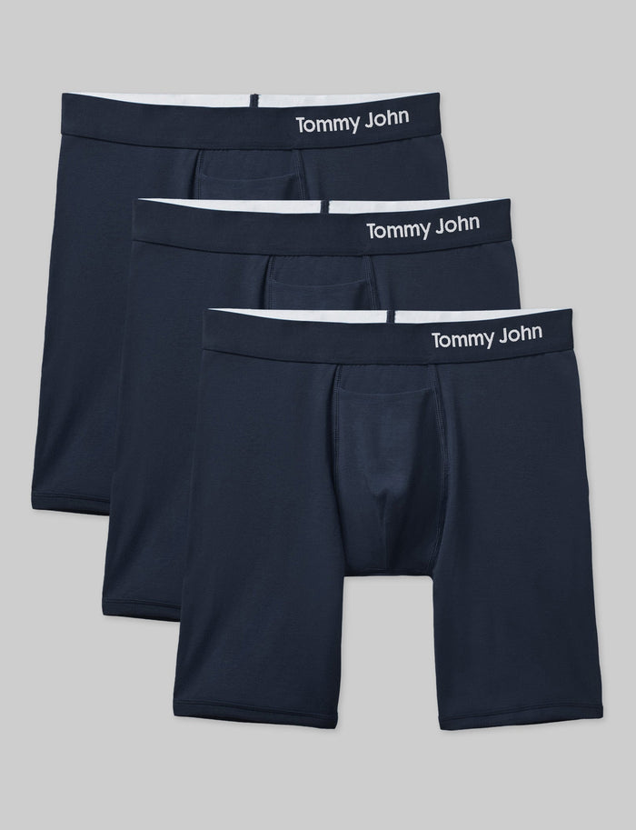 Cool Cotton Boxer Brief 8" (3-Pack)::Navy