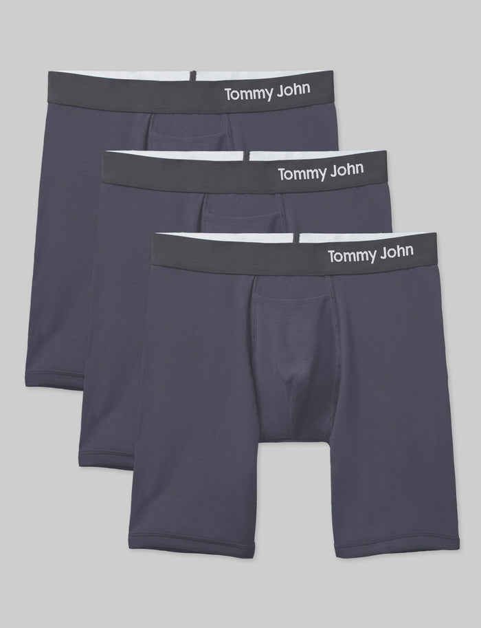 Cool Cotton Boxer Brief 8" (3-Pack)::Iron Grey