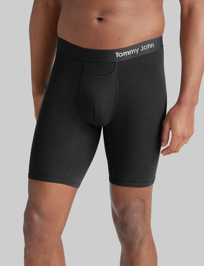 Cool Cotton Boxer Brief 8" (3-Pack)::Black