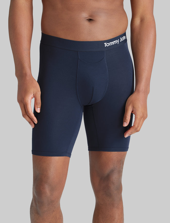 Cool Cotton Boxer Brief 8" (6-Pack)::Black/Navy/Iron Grey