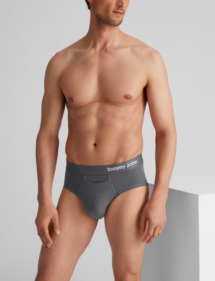 Cool Cotton Brief (6-Pack)::Black/Navy/Iron Grey