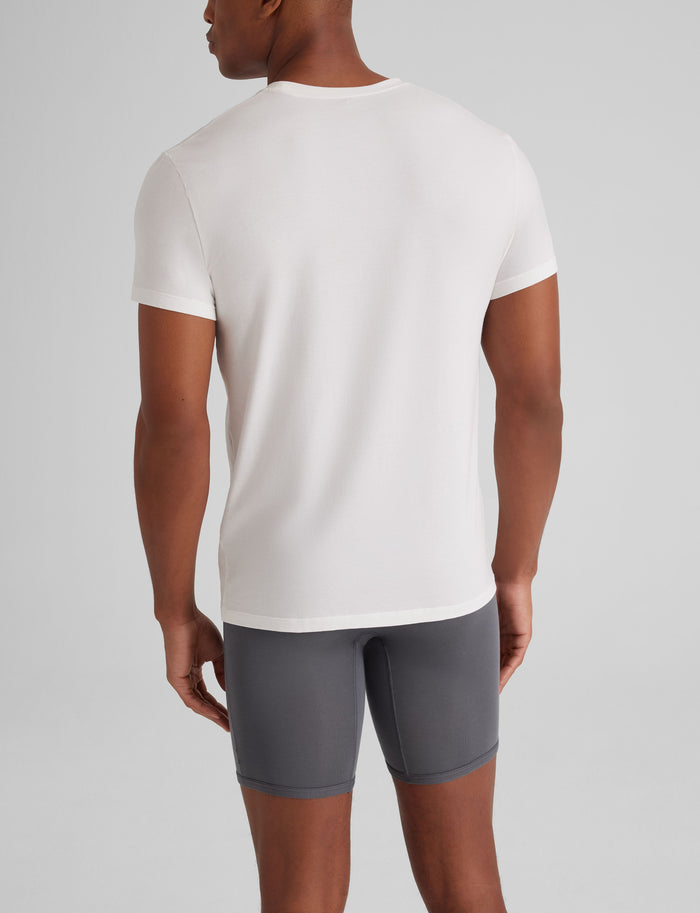 Cool Cotton Crew Neck Modern Fit Undershirt (6-Pack)::White