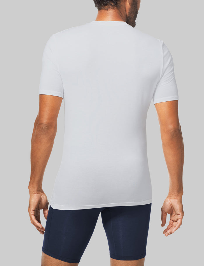 Cool Cotton Crew Neck Stay-Tucked Undershirt::Grey