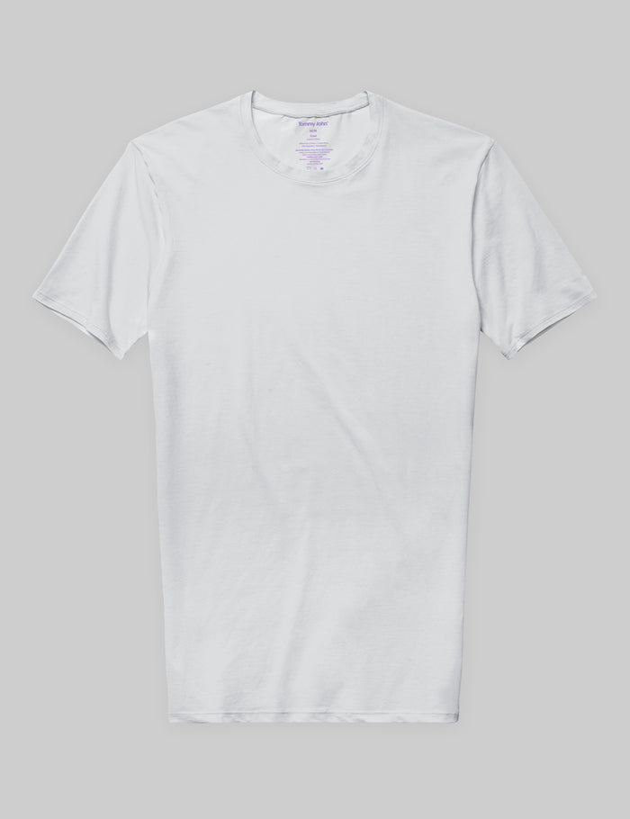 Cool Cotton Crew Neck Stay-Tucked Undershirt::Grey::Swatch
