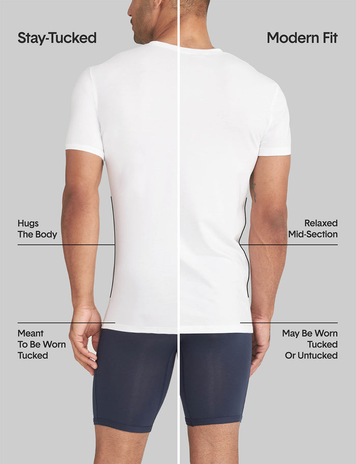 Cool Cotton Crew Neck Stay-Tucked Undershirt::Grey