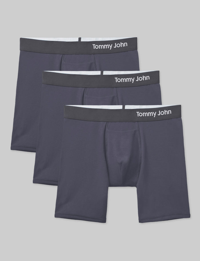 Cool Cotton Mid-Length Boxer Brief 6" (3-Pack)::Iron Grey