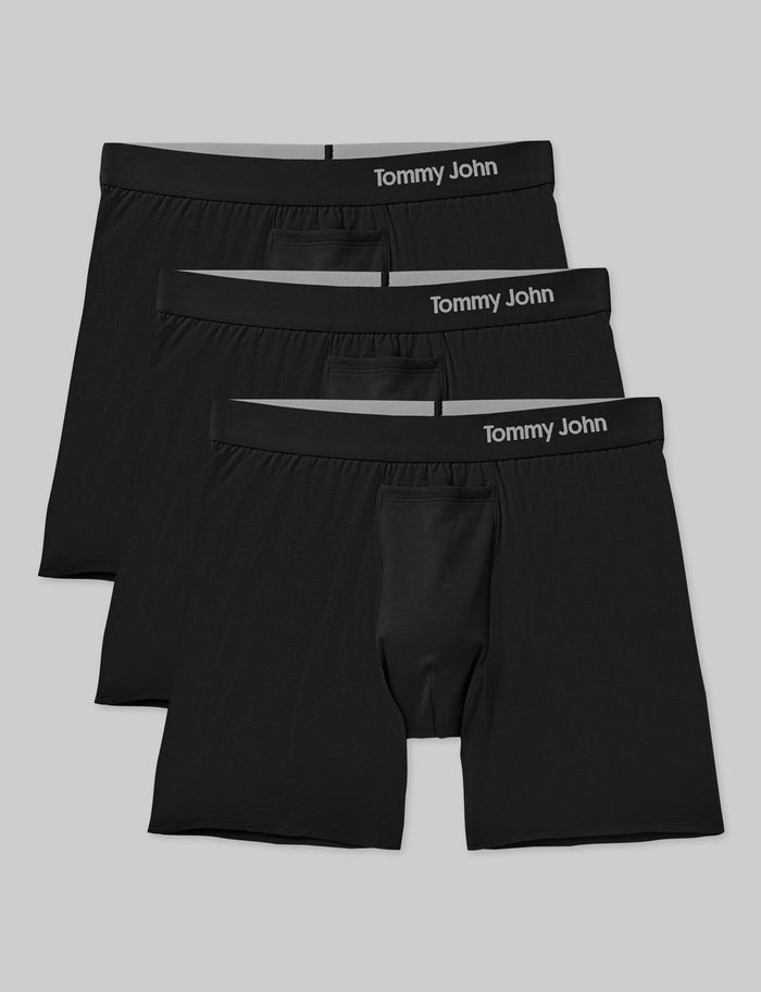 Cool Cotton Relaxed Fit Boxer 6" (3-Pack)::Black