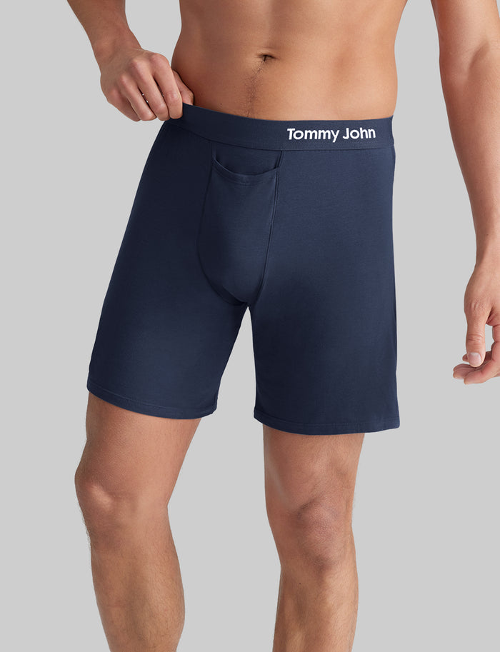 Cool Cotton Relaxed Fit Boxer 6" (3-Pack)::Navy/Iron Grey/Black