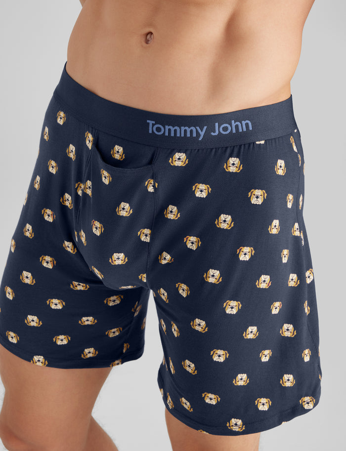 Cool Cotton Relaxed Fit Boxer 6"::Dress Blues Winston