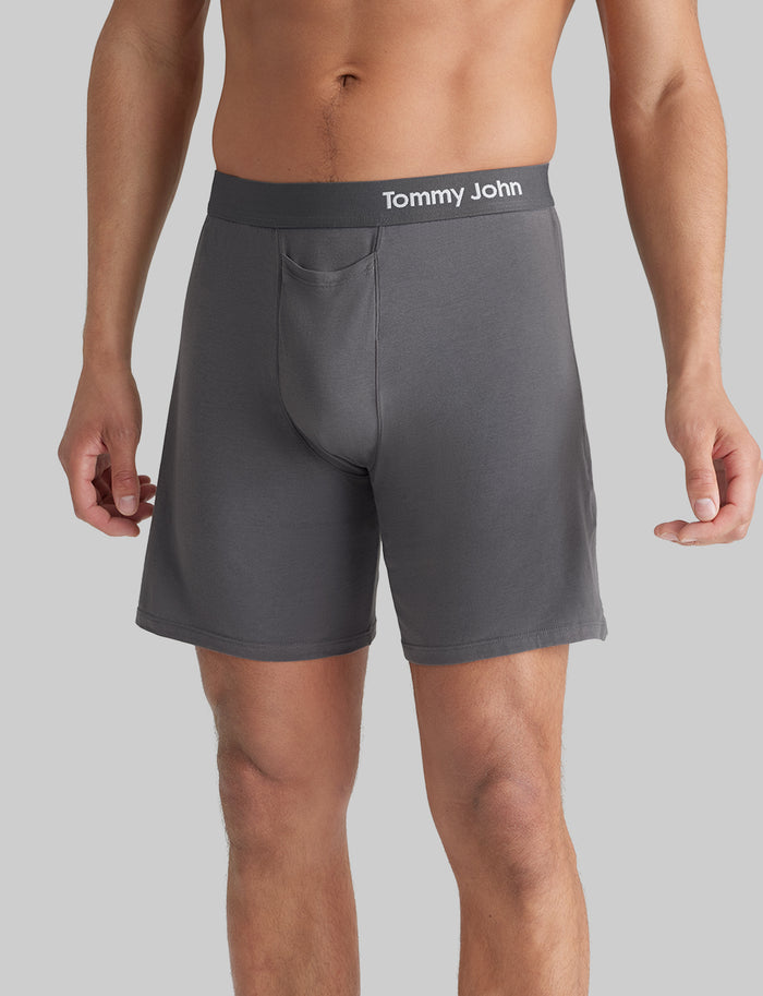 Cool Cotton Relaxed Fit Boxer 6"::Iron Grey