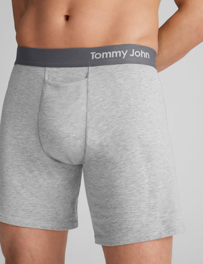Cool Cotton Relaxed Fit Boxer 6"::Heather Grey